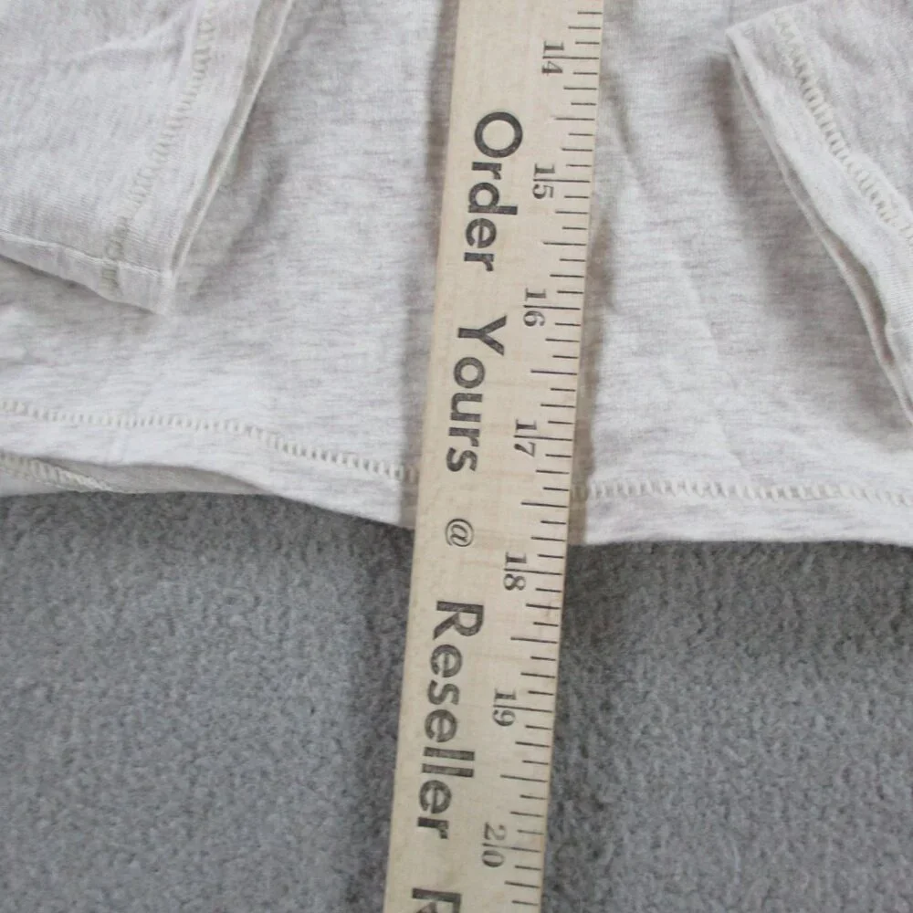 SKIMS Cotton Jersey Long Sleeve T Shirt Womens 2XS XXS Oatmeal Heather NEW NWT - Picture 5 of 8